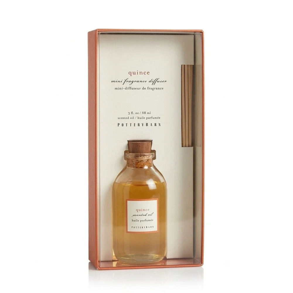 Pottery Barn Quince Mini Fragrance Diffuser Scented Oil 3 floz Reeds NIB Retired
